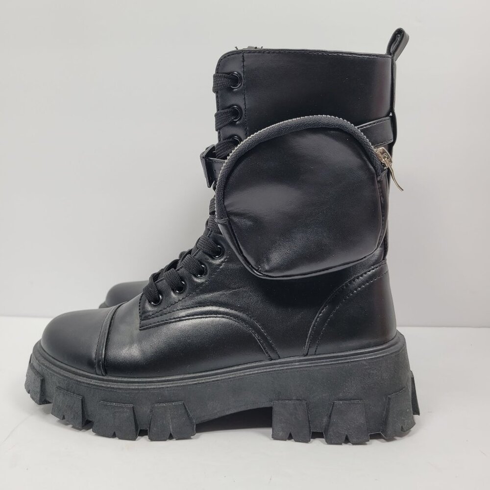 Cape Robbin Monalisa Women's Black Combat Platform Boots US Size 8 - Picture 2 of 12